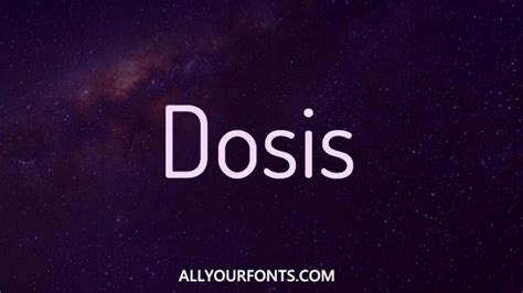 Dosis Font Family Free Download - All Your Fonts