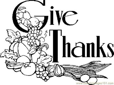 Coloring Pages Give Thanks (Holidays > Thanksgiving Day) - free ...