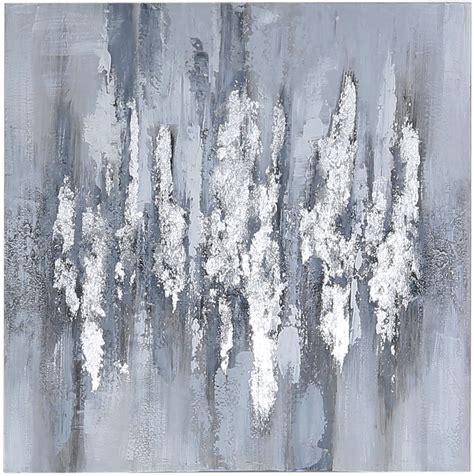 Contemporary Silver Abstract Wall Art - No5a Interiors