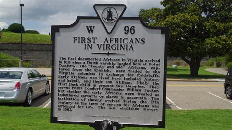 First Africans in Virginia Marker (U.S. National Park Service)