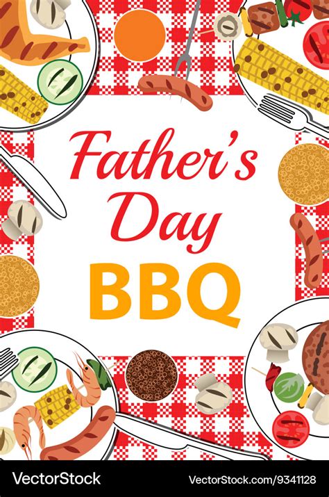 Fathers day bbq Royalty Free Vector Image - VectorStock