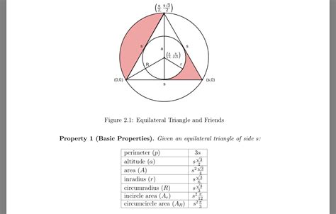 Equilateral Triangle Formula