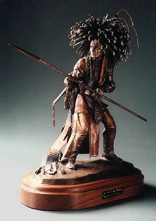 Lillegard bronze sculpture of Cheyenne Dog Soldier.