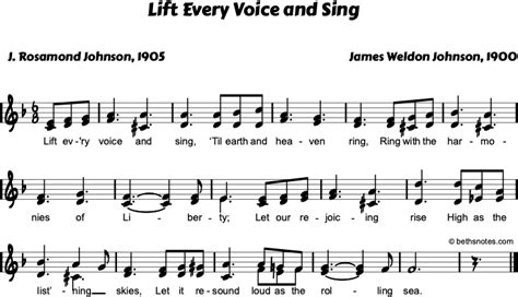 Lift Every Voice and Sing - Beth's Notes