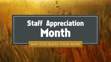 Staff Appreciation Month, Recognition this Sunday! – Woodland Baptist Church