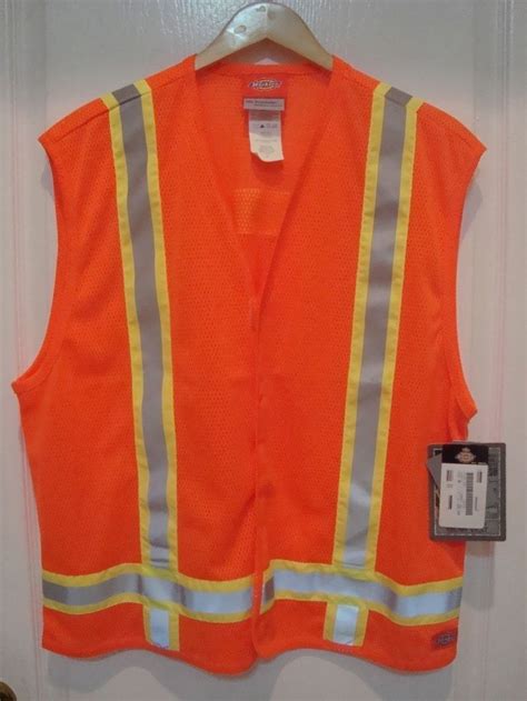 Buy Dickies High Visibility ANSI Class 1 Ansi Orange Safety Vest NWT Online at Lowest Price in ...