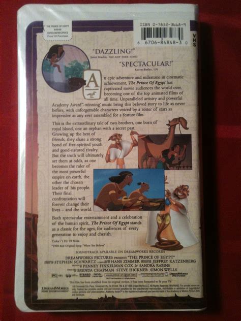 The Prince of Egypt (VHS, 1999, Clamshell) Original Owner - VHS Tapes