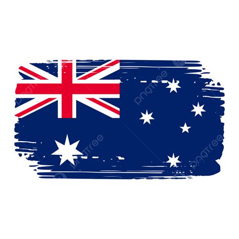 Australia Flag PNG Picture, Australia Flag Painted Brush Transparent, Australia Flag, Brush ...