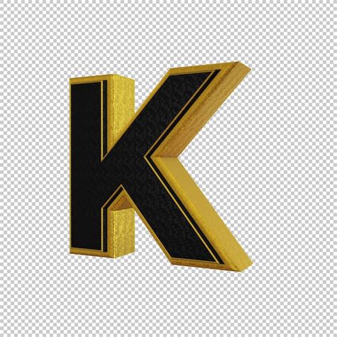 Premium PSD | Letter k 3d render