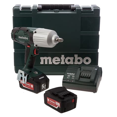 Metabo Cordless Impact Wrench SSW 18-LTX 600 (with Charger, 2 x 5.2Ah)