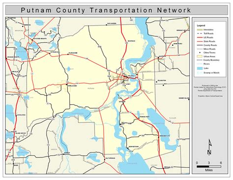 Putnam County Road Network- Color, 2009