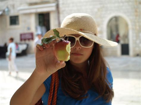 Girl With Apple Free Stock Photo - Public Domain Pictures