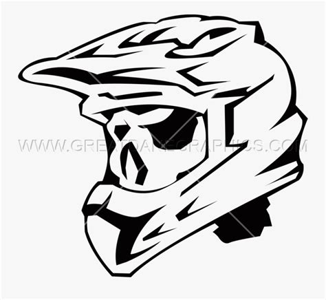 Skeleton Motocross Production Ready - Dirt Bike Helmet Drawing , Free Transparent Clipart ...