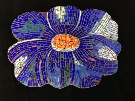 Stained Glass Mosaic Garden Flower Mosaic Art, Mosaic Glass, Stained ...