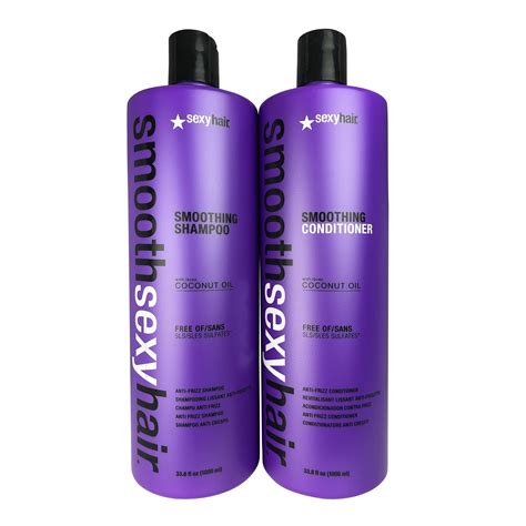 SexyHair Smoothing Anti Frizz Shampoo and Conditioner with Coconut Oil ...