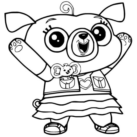 Spud Pug from Chip and Potato Coloring Page - Free Printable Coloring Pages for Kids