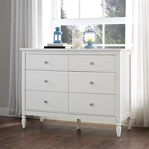 Dorel Living Vivienne 6-Drawer White Dresser-FH1010-1MOV - The Home Depot