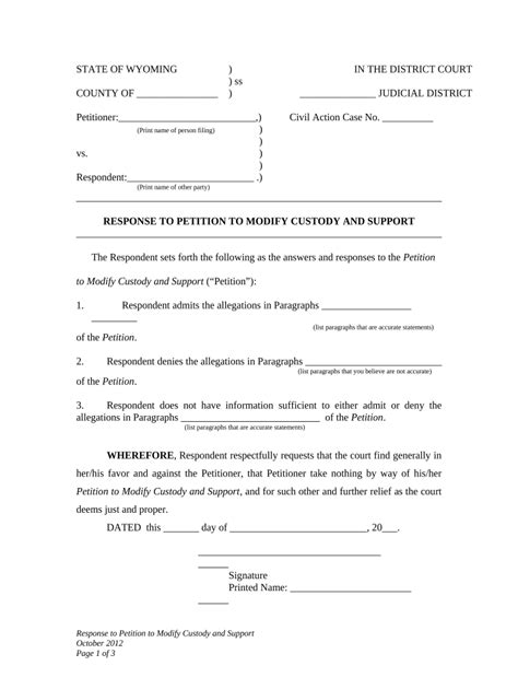 Wyoming court self help forms: Fill out & sign online | DocHub