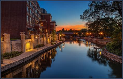 "Naperville Riverwalk Blue Hour" - hdrcreme