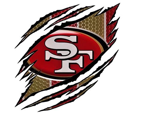 San Francisco 49ers Ripped PNG JPG logo | Etsy