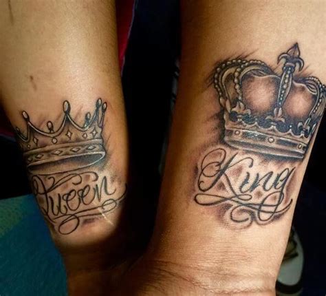 King and Queen Tattoos | King tattoos, Queen tattoo, Couples tattoo designs