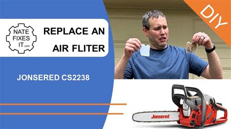 How to Change a Jonsered Chainsaw Air Filter - Jonsered CS2238 - YouTube