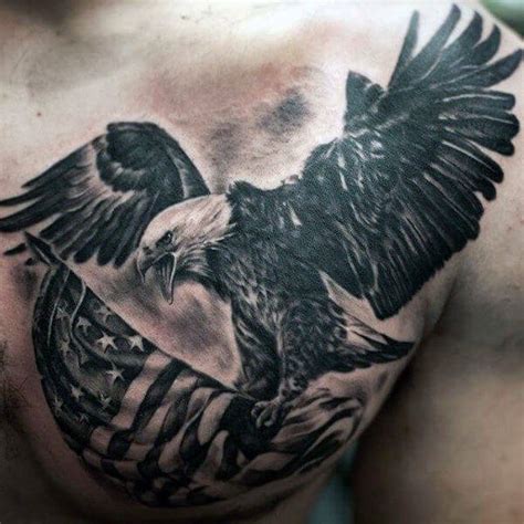 14+ Best Bald Eagle With American Flag Tattoo Designs | PetPress