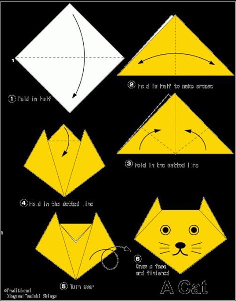 origami cat step by step - YeunJamillia