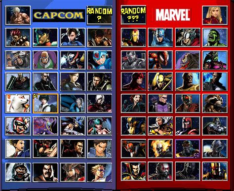 Marvel vs Capcom My Roster by Shoreus570 on DeviantArt