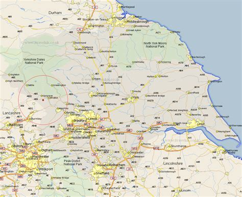 Broughton Map - Street and Road Maps of Yorkshire England UK