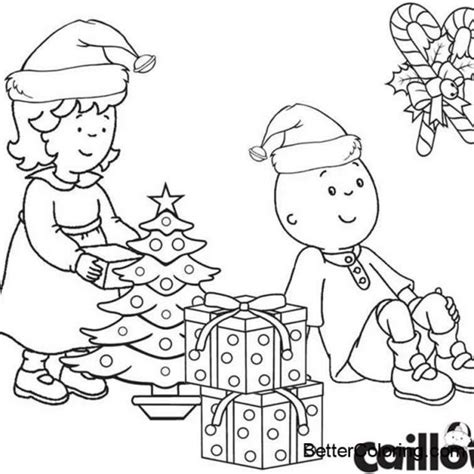 Caillou Coloring Pages Family - Free Printable Coloring Pages