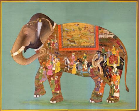 Mughal Painting | Elephant painting, Mughal paintings, Elephant canvas