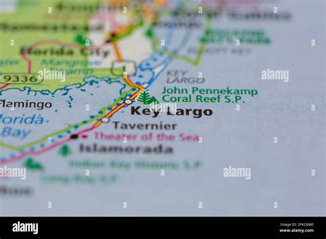 Key Largo Florida USA Shown on a geography map or road map Stock Photo ...