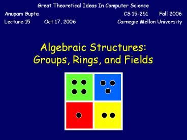 PPT – Algebraic Structures: Groups, Rings, and Fields PowerPoint presentation | free to download ...