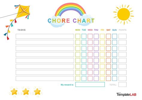 Kids Chore Chart Instant Download Chore Chart Printable Responsibility Chart Editable PDF Chore ...