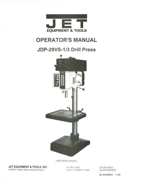 OPERATOR'S MANUAL - JET Tools