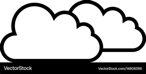 Weather clouds symbol Royalty Free Vector Image