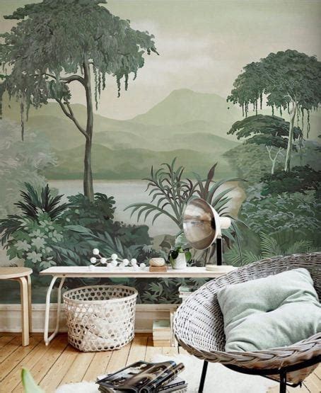 Florawallpaper - etsy - Tropical rainforest wall mural | Laurel Home