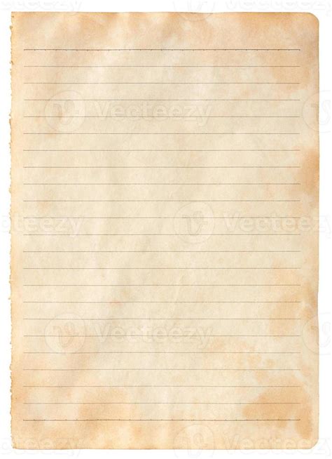 old parchment paper sheet vintage aged or texture isolated on white ...