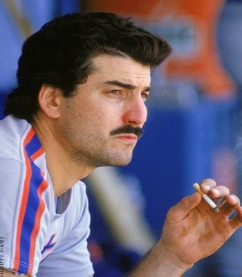 Keith Hernandez and his glorious mustache take a smoke break between innings [1980's ...