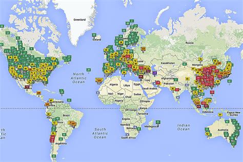 Interactive Map Lets You See the Air Quality for 1,000 Places Around the Globe