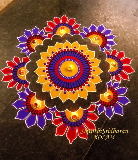 Pin by Nidhi Bhatt on Kolam/Rangoli ideas | Rangoli designs flower ...