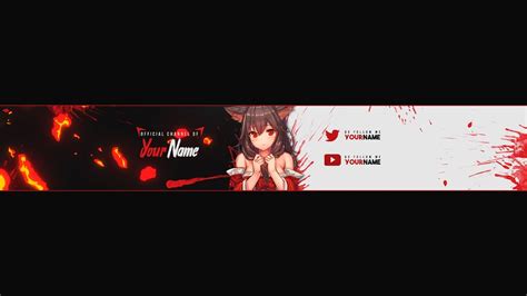 Anime Youtube Banner Template No Text