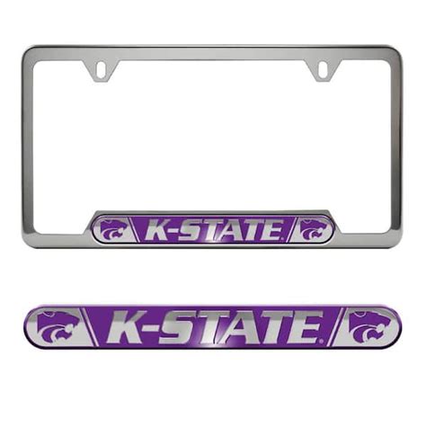 FANMATS Kansas State Wildcats Embossed License Plate Frame 6.25 in. x 12.25 in. 63362 - The Home ...