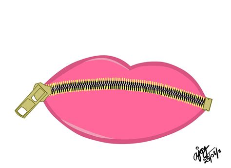 AJOYANT: CARTOONIST: Zipped Lips