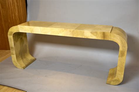 Aldo Tura Console Table in Parchment | Alfies