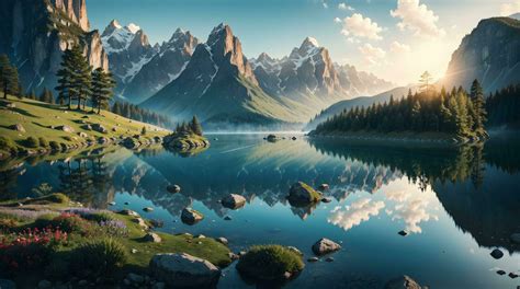 Serenity and peace with this breathtaking 4K wallpaper depicting a tranquil natural landscape ...