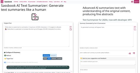 Sassbook AI Summarizer And 23 Other AI Tools For Summaries