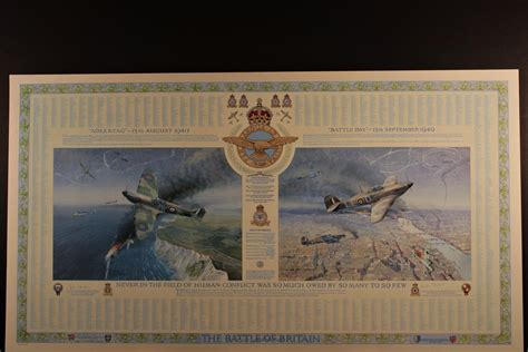 Battle of Britain Poster with rare signatures. – Collectors Aviation Art