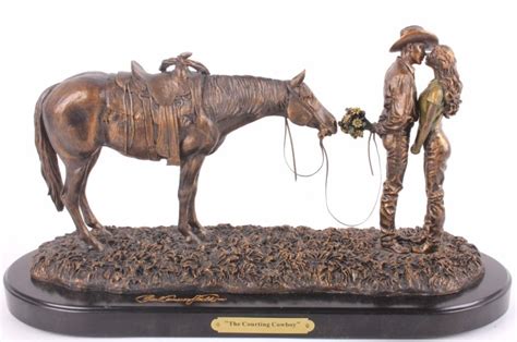 The Courting Cowboy Bronze Sculpture